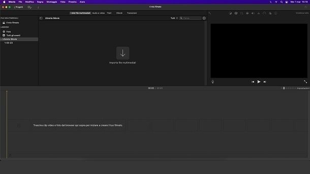 iMovie macOS Comporre video