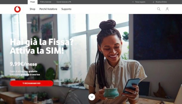 Attivare offerte Vodafone online