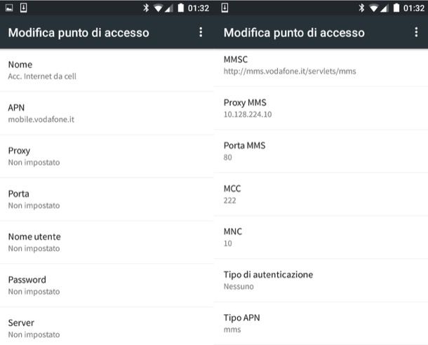 Come configurare Internet Vodafone