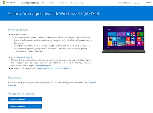 Come scaricare Windows 8