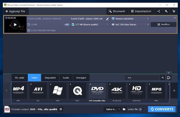 Come convertire MKV in DVD