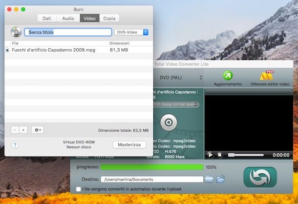 Come masterizzare DVD Mac