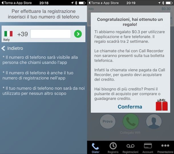 Riascoltare una chiamata su iPhone