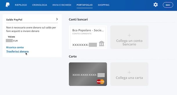 Come ricaricare carta PayPal