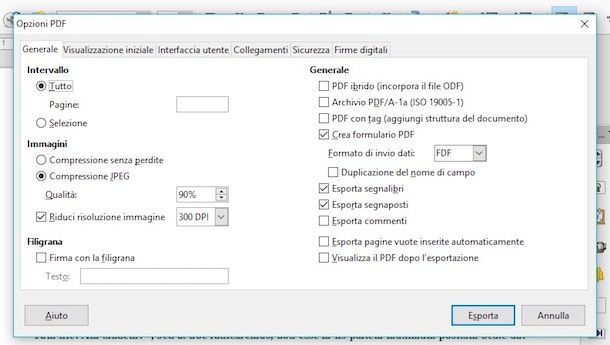 PDF editabile LibreOffice