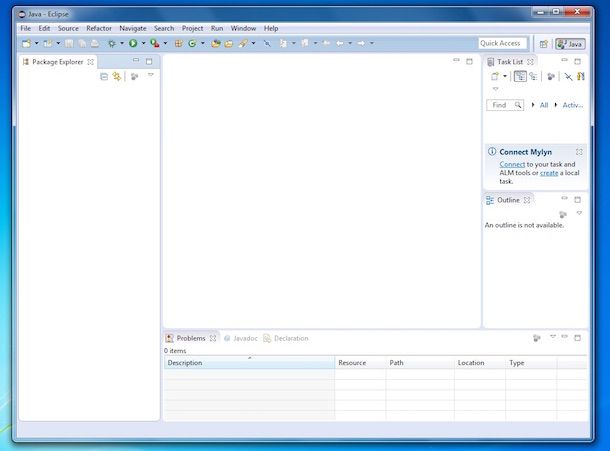 Screenshot di Eclipse IDE