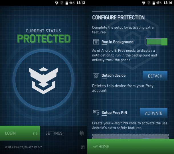 Prey su Android