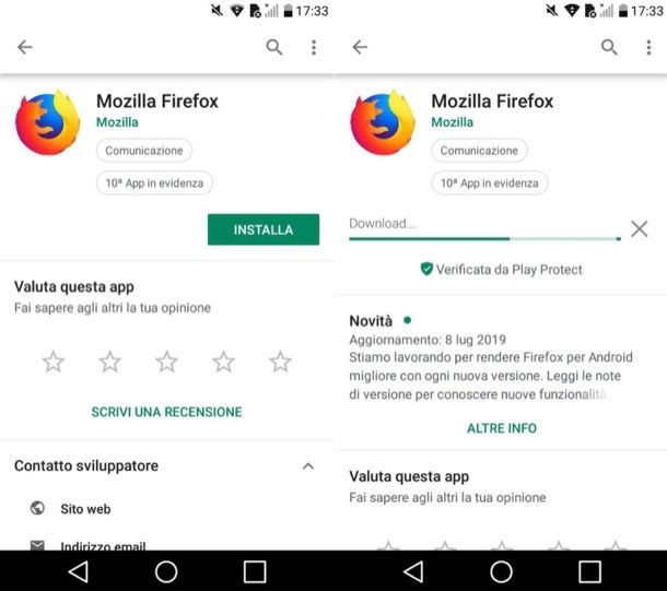 Scaricare Firefox su Android