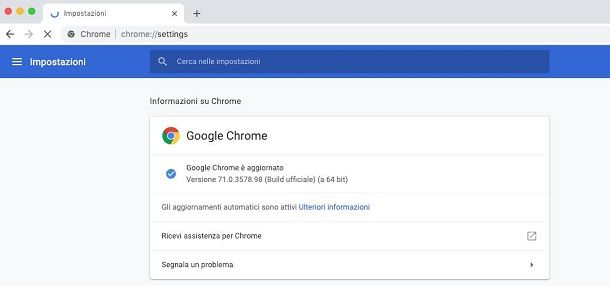 Come aggiornare Google Chrome