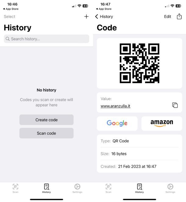 Creare QR Code con iPhone