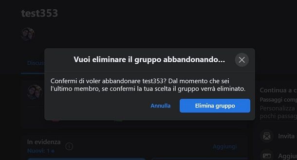 Come eliminare un gruppo Facebook