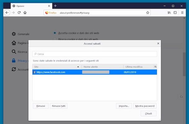 Come scoprire password Facebook senza cambiarla