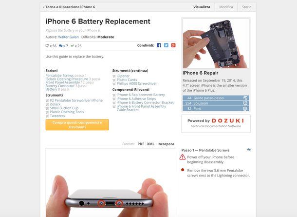 Come sostituire batteria iPhone