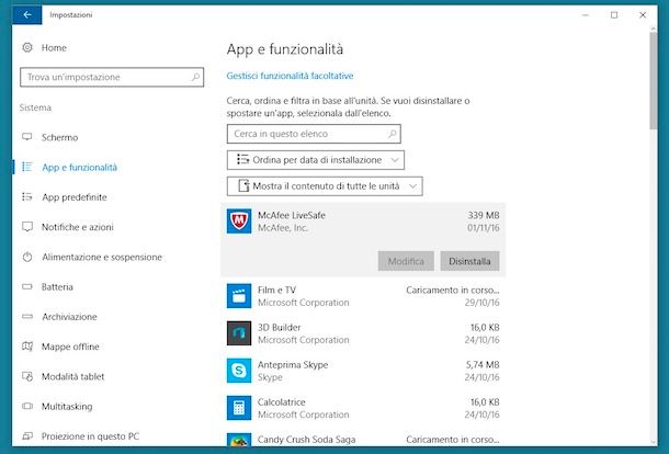 Come disinstallare McAfee