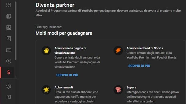 Altre fonti di guadagno YouTube