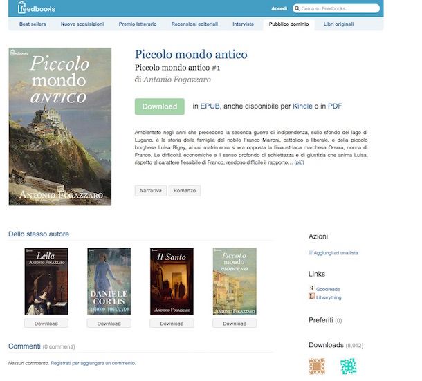 Screenshot che mostra come scaricare PDF gratis