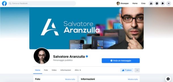 Pagina di Salvatore Aranzulla