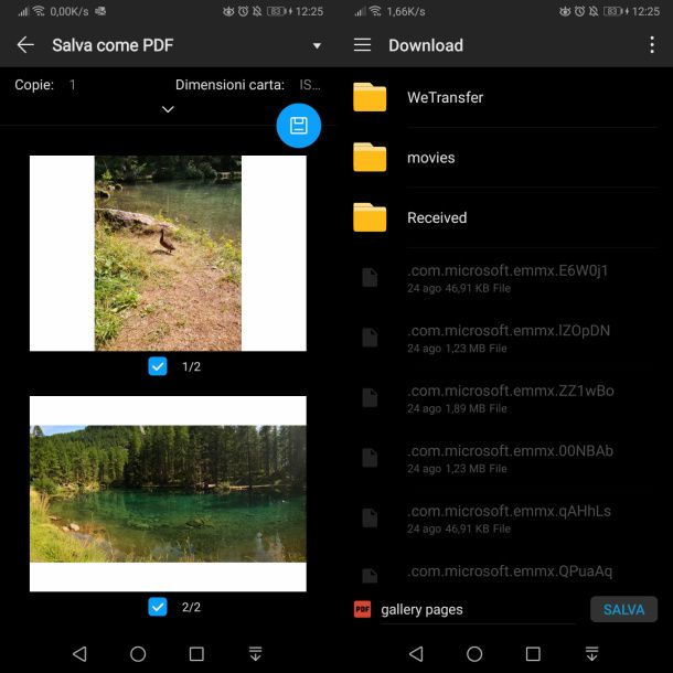 Trasformare foto in PDF su Android