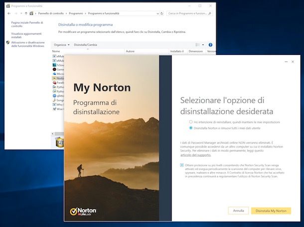 Come disinstallare Norton