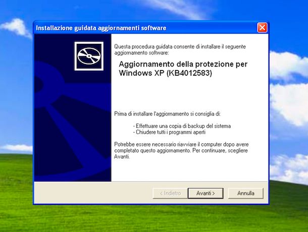 Installazione del Service Pack 3 di Windows XP