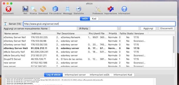 Come aggiornare lista server eMule