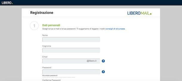 Come creare email Libero gratis