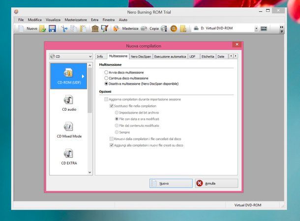 nero gratis per masterizzare cd dvd