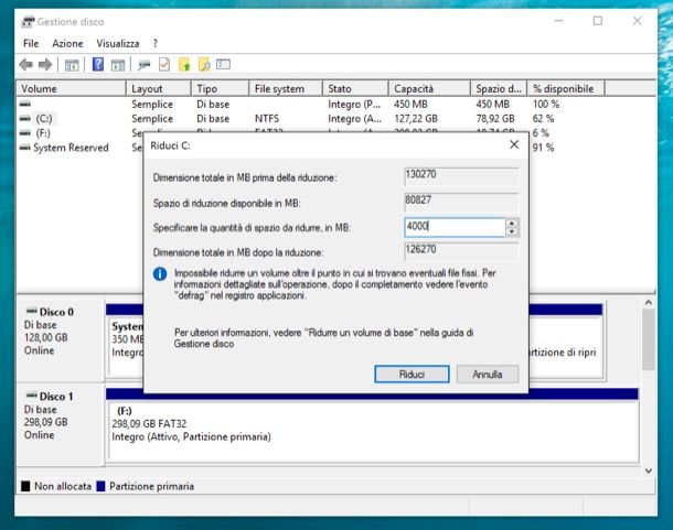 Come partizionare hard disk