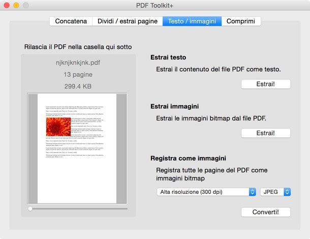 Come convertire PDF in JPEG