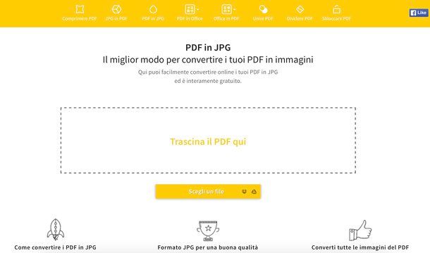 Come trasformare PDF in JPEG