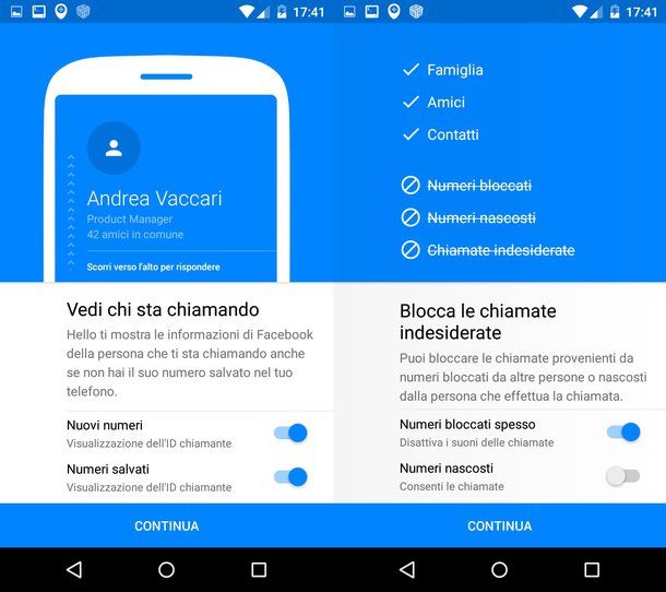 Cercare numeri di cellulare con Facebook Hello