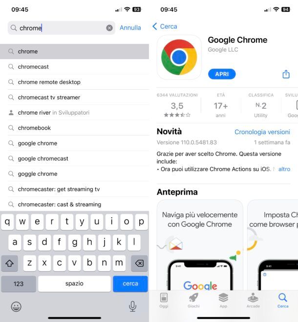 Come installare Chrome su iPhone e iPad