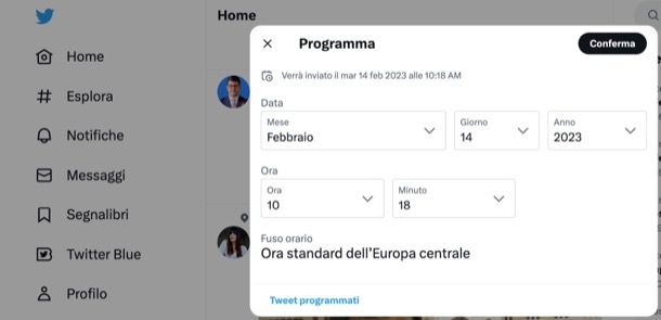 Programmare tweet