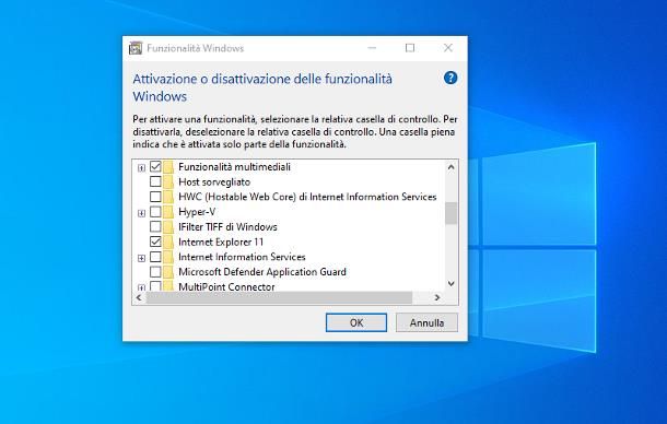 sfondo di Internet Explorer