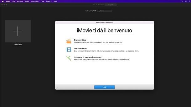 iMovie Programmi gratis per fare video con foto macOS