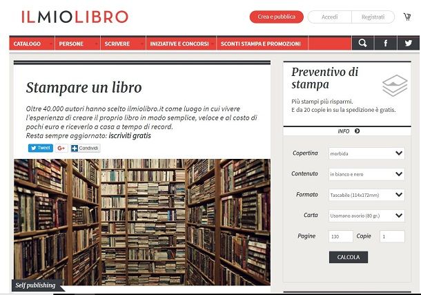 Come stampare libri online