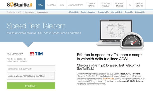Test ADSL Telecom