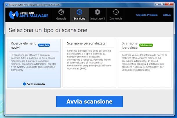 Screenshot che mostra come velocizzare connessione