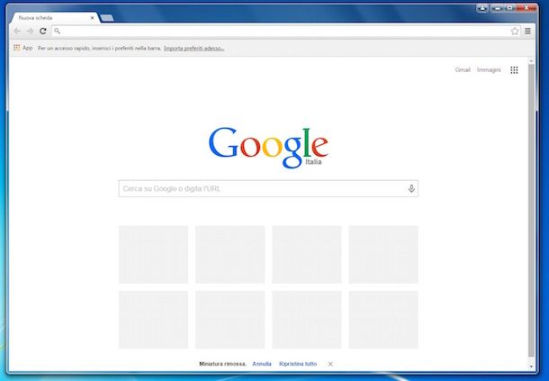 Screenshot che mostra come installare Chrome