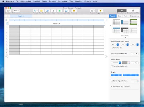 Screenshot che mostra come aprire file XLSX