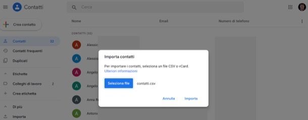 Sincronizzare contatti Gmail e Outlook