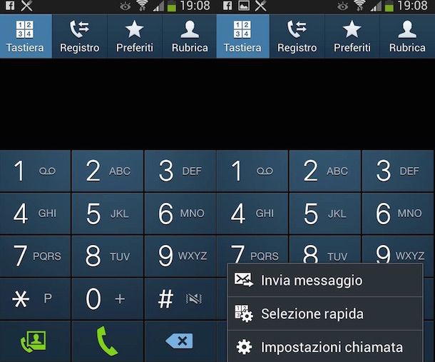 Screenshot che mostra come nascondere numero Wind