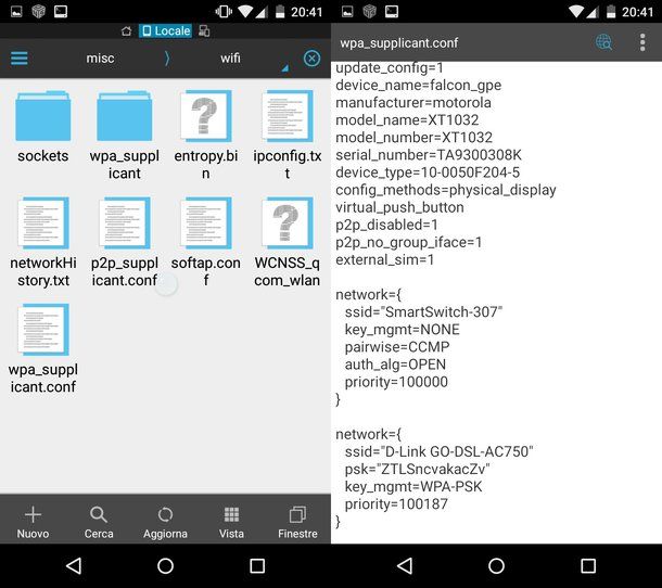 Come scoprire password WiFi Android