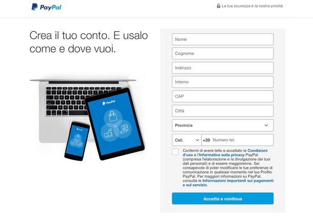 Cómo crear una cuenta de PayPal
