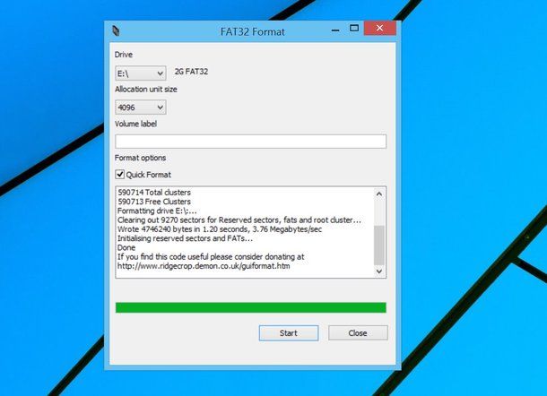 come formattare in fat32 con windows vista