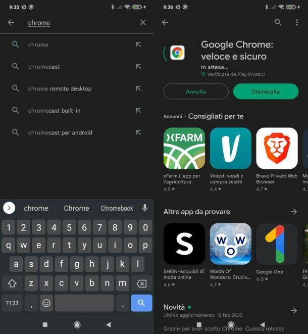 Come installare Chrome su Android