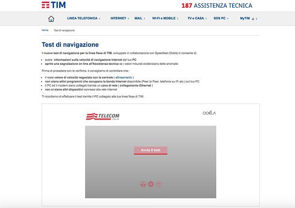 Test ADSL Telecom