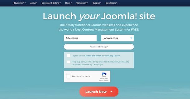 Creare sito con Joomla! Launch