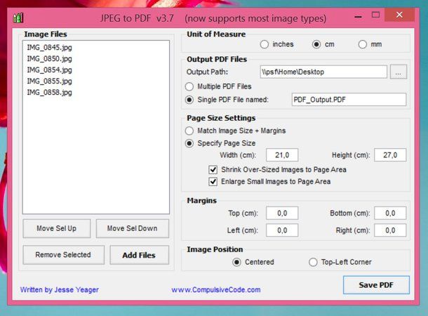 Come convertire file JPEG in PDF