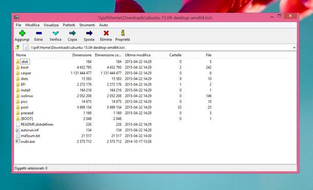 Come leggere file ISO